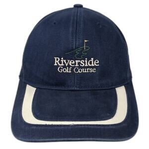 Riverside Golf Course Strapback Baseball Cap Blue One Size 6 Panel Page & Tuttle